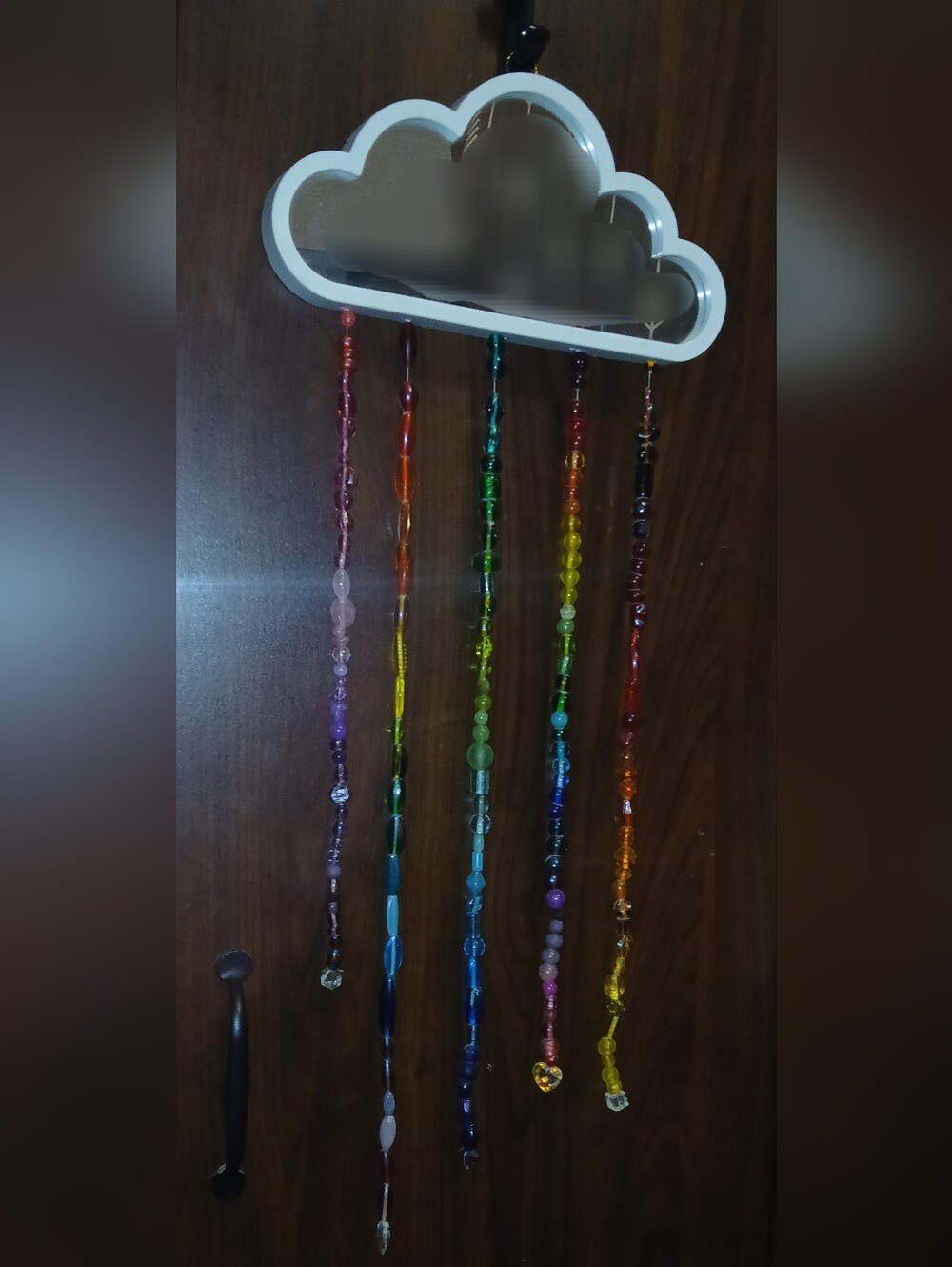 Handmade Multicolor Glass Bead Sun Catcher/Mirror
